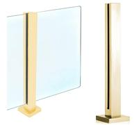 HOMEe palo per balaustra in vetro opaco dorato 115 cm di ringhiera in topless per ponti scale balconi terrazze e piscine cale con pannelli di vetro da 10 12 mm soluze di