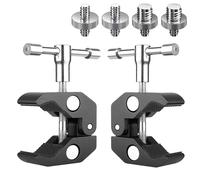 Homeet 2PCS Super Clamp Abrazadera para Trípode con Rosca 1/4" y 3/8" CNC
