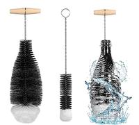 Homefantasy 2 Piezas Cepillo para Botellas de Cristal,Limpiador de Botellas de Sodastream,con Cabeza de Lana,para Jarra,Botellas,Botellas de bebé, Botellas de Soda,Botellas de Soda