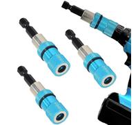 Homefantasy 3 Piezas Portapuntas Magnético,Brocas Magnéticas de Cambio,Brocas Magnéticas de Cambio Rápido,Profundidad Portapuntas,para Tornillo Drywall,Taladro,Carpintería