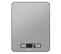 HomeFashion Báscula digital de cocina grande de 23 x 17 cm, 10 kg, 1 g, báscula de alimentos, superficie de acero inoxidable con pantalla LCD retroiluminada, multifunción para uso doméstico y de