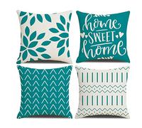 Homefeelzydys Juego de 4 Fundas de cojín cuadradas de 16 x 16 Pulgadas, 40 x 40 Pulgadas, para Patio, jardín, Sala de Estar, sofá, decoración de casa de Campo