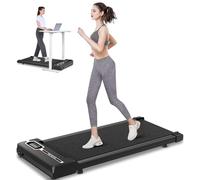 HomeFitnessCode Cinta de Correr 3 en 1 Plegable con Inclinación 5% - Walking Pad Eléctrico 8 km/h, Motor 2.5HP, Superficie Ancha 40 cm, Pantalla LCD y Mando, 140 kg - para Hogar y Oficina (Negro)
