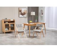 HOMEFUN - Juego de 2 sillas plegables acolchadas de madera con cojín para invitados (2 unidades, portátiles y montadas), color gris