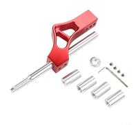 Homefurnishmall Extensión de palanca de cambios ajustable de alta universalidad para coches, construcción de metal con seguridad de 3 tornillos (rojo)