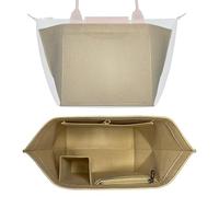 HomeGadget Organizador de Bolsos para Longchamp Talla M - Organizer Le Pliage para Bolsa Shopper de Mujer - Bag Interior in Beige
