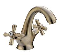 HOMEGARDEN Mezclador Grifo de Lavabo de latón Bronce Baño