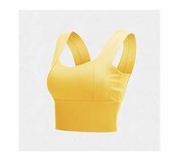 Homeilteds Yoga Cultivo Top Mujeres Deportes Sujetador Sexy Ropa Interior Push Up Sport Chalec Gym Fitness Camisa Deporte Correr Ropa Deportiva Cómodo (Color : Yellow, Size : L.)