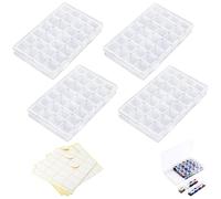 HOMEJOY 4 Pcs Extraíble Caja de Diamante 28 Grids Diamond Painting Organizer Boxes Diamond Dividers Storage Case para Cosmetica Joyas Nail Art