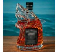 HomeJoySet Botella De Whisky Bruce The Shark, Edición Limitada Del 50.º Aniversario De Tiburón, Con Forma De Animal Grabada En Vidrio For Amantes Del Whisky.(C)