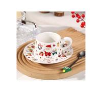 HomeJoySet ,Ceramic Coffee Cups,High Appearance Level, Personality Creative Ceramic Cups,Beautiful and Designed Coffee Cup with saucer,Suitable for Home,Office,Restaurants and Cafe(White)