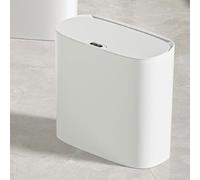 HomeJoySet Cubo De Basura Inteligente Impermeable Con Sensor De Movimiento En La Tapa. Montaje En Pared, Ideal For Cocina, Baño, Salón Y Aseo (gris, Con Pilas).(White,Charging model)