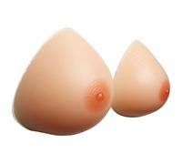 HomeJoySet Prótesis Mamarias De Silicona: Forma Triangular Con Fondo Cóncavo, Pechos Falsos For Travestismo, Mastectomía Y Cosplay.(White,L)