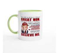 HomeJoySet Taza De Café De 325 Ml Eres Un Papá Realmente Genial, Regalo Divertido For El Día Del Padre, Cumpleaños Y Navidad.(Green,11oz)