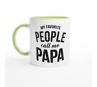HomeJoySet Taza De Café Divertida For Papá, Abuelo, Regalo Del Día Del Padre De Mi Hijo O Esposa: Mis Seres Queridos Me Llaman Papá.(Green,11oz)