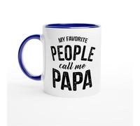HomeJoySet Taza De Café Divertida For Papá, Abuelo, Regalo Del Día Del Padre De Mi Hijo O Esposa: Mis Seres Queridos Me Llaman Papá.(Blue,11oz)
