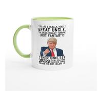 HomeJoySet Taza De Café Divertida For Tío, Con La Frase Eres Un Tío Realmente Genial, Regalo De Cerámica De Sobrino O Sobrina, Ideal For El Día Del Padre.(Green,11oz)