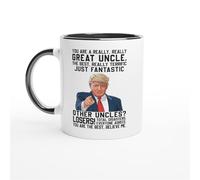 HomeJoySet Taza De Café Divertida For Tío, Con La Frase Eres Un Tío Realmente Genial, Regalo De Cerámica De Sobrino O Sobrina, Ideal For El Día Del Padre.(Black,11oz)