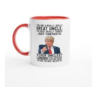 HomeJoySet Taza De Café Divertida For Tío, Con La Frase Eres Un Tío Realmente Genial, Regalo De Cerámica De Sobrino O Sobrina, Ideal For El Día Del Padre.(Red,11oz)