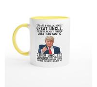 HomeJoySet Taza De Café Divertida For Tío, Con La Frase Eres Un Tío Realmente Genial, Regalo De Cerámica De Sobrino O Sobrina, Ideal For El Día Del Padre.(Yellow,11oz)
