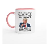 HomeJoySet Taza De Café Divertida For Tío, Con La Frase Eres Un Tío Realmente Genial, Regalo De Cerámica De Sobrino O Sobrina, Ideal For El Día Del Padre.(Pink,11oz)