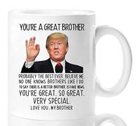 HomeJoySet Taza Eres Un Gran Hermano, Divertida Taza De Café De Cerámica, Regalo De Cumpleaños, Navidad Y Día Del Padre For Un Hermano.(White,11.oz)