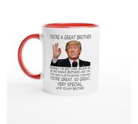 HomeJoySet Taza Eres Un Gran Hermano, Divertida Taza De Café De Cerámica, Regalo De Cumpleaños, Navidad Y Día Del Padre For Un Hermano.(Red/White,Brother Gift)