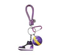HOMEK Llaveros de Zapatos Deportivos, Llavero de Zapatillas de Baloncesto Básquetbol, Mini 3D Llavero Zapatilla de Deporte para Autos Mochilas Colgante Regalos - B