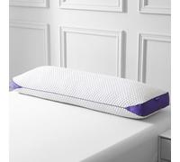 HOMELAB Almohada corporal ajustable de espuma viscoelástica triturada, almohada larga refrescante con funda lavable, soporte completo para dormir de lado, comodidad de espalda, cadera y piernas, 1