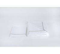 Homelab Funda de Almohada, Algodón 50% poliéster, Blanco/Taupe, 50 x 70