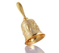 Homelavie Campana Grande de latón para Cena, Boda, Aula, meditación tibetana, Regalo para mamás, Personas Mayores, Profesores (Dorado)