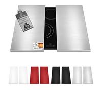 HOMELAY Tapa para vitroceramica. Tapa cocina induccion (No GAS). 55 x 33 x 2,5 cm. Muy resistente. Hecho en España. Protector de vitroceramica, cubrevitrocerámicas (2, Acero Inoxidable)