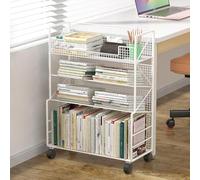 HOMEle - Carrito de archivos con ruedas bloqueables y carpetas colgantes para archivar y almacenar archivos para el hogar y uso