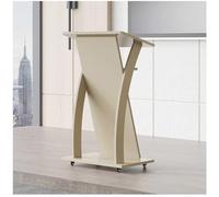 HOMEle - Podio de madera con ruedas, atril versátil con amplio espacio para iglesia, bodas y conferencias, soporte portátil para púlpito para hablar en público y presentaciones (A4)