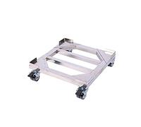 HOMELE - Soporte para refrirador de acero inoxidable ajustable 42 60 cm, 4 ruedas rodantes, ideal para lavavajillas, máquina de hielo, enfriador de vino y base de cocina versátil