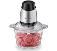 Homeleader - Picadora eléctrica (8 tazas, cuenco de cristal de 2 L, para carne, verduras, frutas y nueces, motor de acero inoxidable y 4 cuchillas afiladas, 300 W)