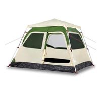 HOMELEN 4 personas Camping Tent Dome Green Waterproof Quick Release Lightweight Portable Outdoor Shelter for Family Camping Hiking Backpacking Adventures with E-Port and Rainfly