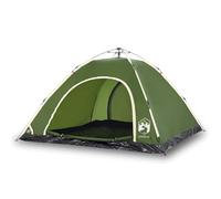 HOMELEN Camping Tent 5-Person Green Waterproof Quick Release Pop Up Dome, Features PU Coated Polyester Material with E-Port for Outdoor Family Adventures and Backpacking Trips