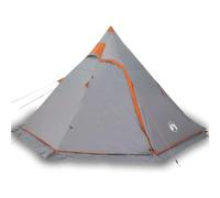 HOMELEN Camping Tent Tipi - Refugio para 5 personas, color gris, resistente al agua, 185T de poliéster con revestimiento de poliuretano con sol Awning, portátil, ligero, para camping, aventuras y