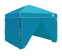 HOMELEN Canopy Tent Manual Blue 243 x 243 x 251 cm Outdoor Pop-Up Shelter with Sun Protection - Portable Instant Setup Garden Party Gazebo with Carry Bag, Stakes & Ropes for Patio, Beach, Camping