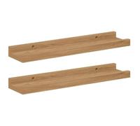 HOMELEN Estantes flotantes para la pared, estantería de pared con estante, 2 unidades, color marrón, 40 x 9 x 3 cm, estantes de pared de madera, diseño moderno - espacio de almacenamiento