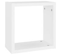 HOMELEN Estantes flotantes para la pared, estantes de cubos, 2 unidades, color blanco, 30 x 15 x 30 cm, diseño moderno, espacio de almacenamiento, construcción estable para dormitorio, cocina, oficina