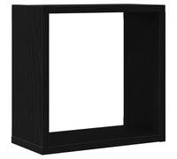 HOMELEN Estantes flotantes para la pared, estantes de pared en cubos, 2 unidades, aspecto de roble negro, 30 x 15 x 30 cm, diseño moderno, espacio de almacenamiento, construcción estable para