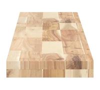 HOMELEN Estantes flotantes para la pared, estantes flotantes, 2 unidades, 120 x 20 x 4 cm, madera maciza de acacia, sin tratar, diseño moderno, espacio de almacenamiento, construcción estable para