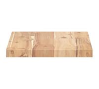HOMELEN Estantes flotantes para la pared, estantes flotantes, 2 unidades, 60 x 20 x 2 cm, madera maciza de acacia, sin tratar, diseño moderno, espacio de almacenamiento, construcción estable para