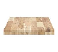 HOMELEN Estantes flotantes para la pared, estantes flotantes, 2 unidades, 60 x 40 x 4 cm, madera maciza de acacia, sin tratar, diseño moderno, espacio de almacenamiento, construcción estable para