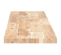 HOMELEN Estantes flotantes para la pared, estantes flotantes, 4 unidades, 120 x 20 x 2 cm, madera maciza de acacia, sin tratar, diseño moderno, espacio de almacenamiento, construcción estable para