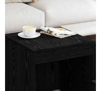 HOMELEN Juego de mesa de café de 3 piezas, color negro, roble, función de nido, 45 x 45 x 45 cm, mesa de salón, ahorro de espacio, moderna, con espacio de almacenamiento para espacios pequeños
