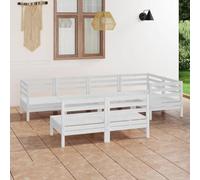 HOMELEN Juego de muebles de jardín de madera maciza de pino blanco, juego de muebles de jardín, muebles de balcón, juegos de entretenimiento, salón, balcón, sofá, salón, adecuado para jardines