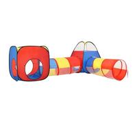 HOMELEN Kids Play Tent + Play Tunnel Set + 3 en 1 Design + Polyester Material Multicolor Indoor Outdoor Children's Playhouse for Backyard, Birthday Party, Preschool Learning and Imaginative Play